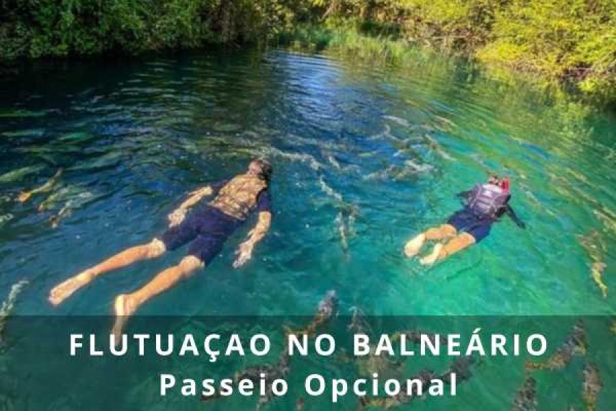 Flutuação no Balneário Praia da Figueira em Bonito MS